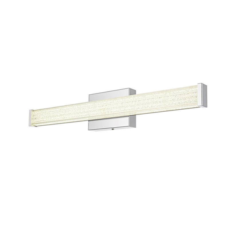 Living District Jaxx 1 Light 24" Wall Sconce, Chrome/Clear