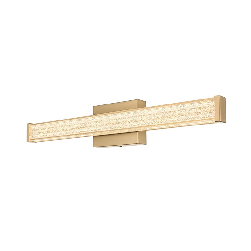 Living District Jaxx 1 Light 24" Wall Sconce, Satin Gold/Clear