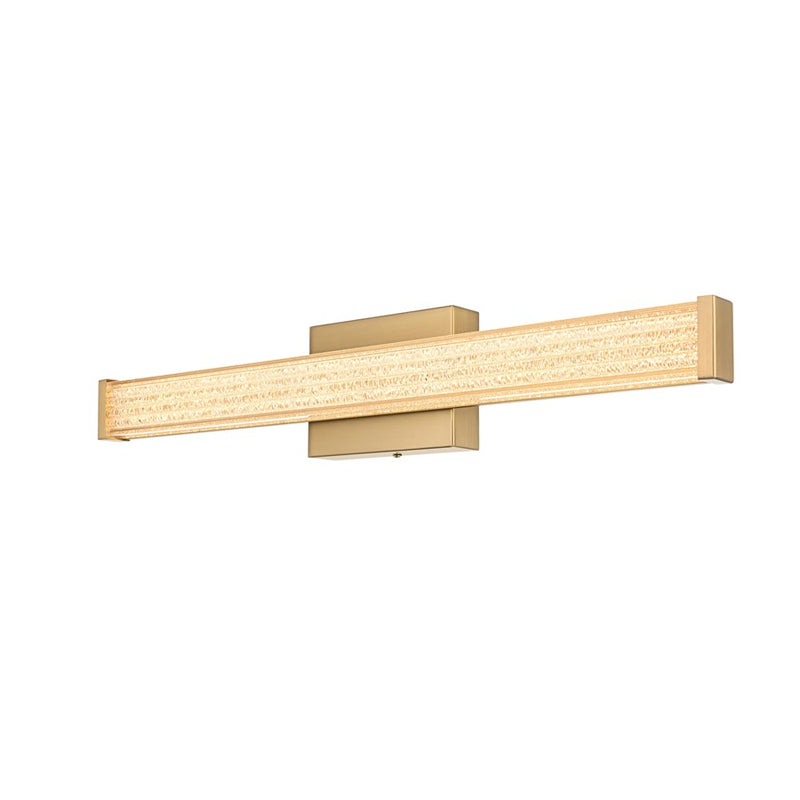 Living District Jaxx 1 Light 24" Wall Sconce, Satin Gold/Clear
