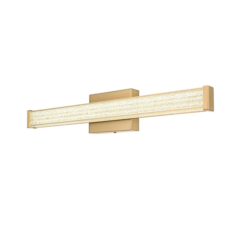 Living District Jaxx 1 Light 24" Wall Sconce, Satin Gold/Clear