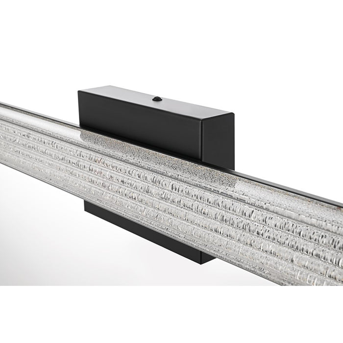 Living District Jaxx 1 Light 31" Wall Sconce, Black/Clear