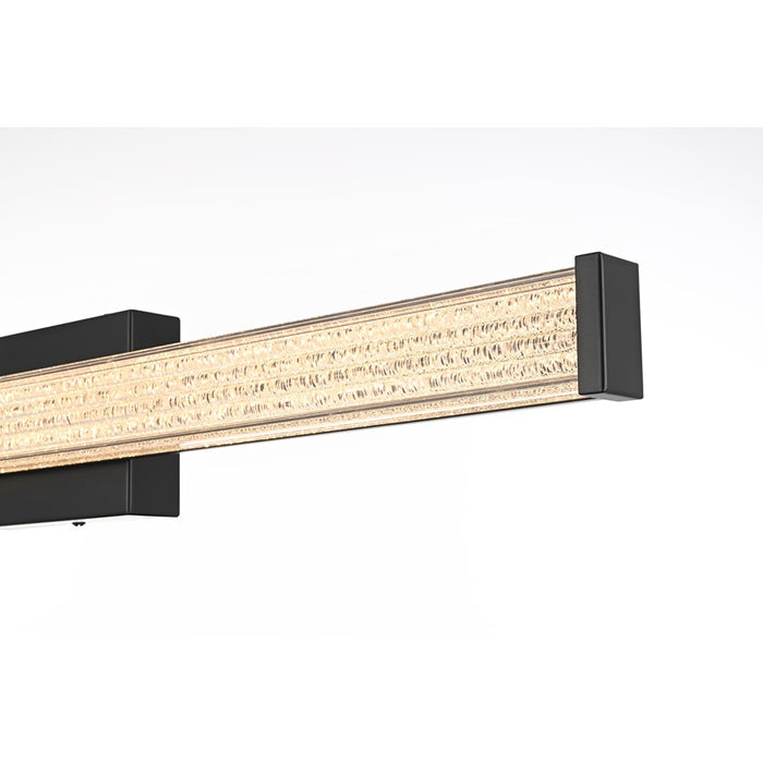 Living District Jaxx 1 Light 31" Wall Sconce, Black/Clear