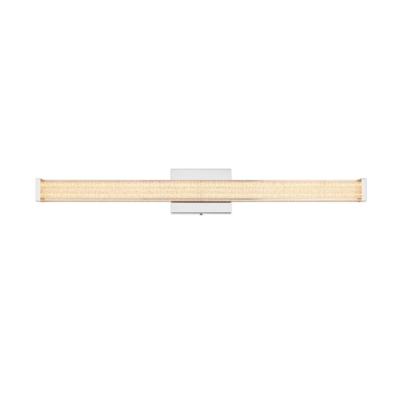 Living District Jaxx 1 Light 31" Wall Sconce, Chrome/Clear