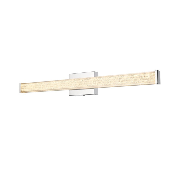 Living District Jaxx 1 Light 31" Wall Sconce, Chrome/Clear