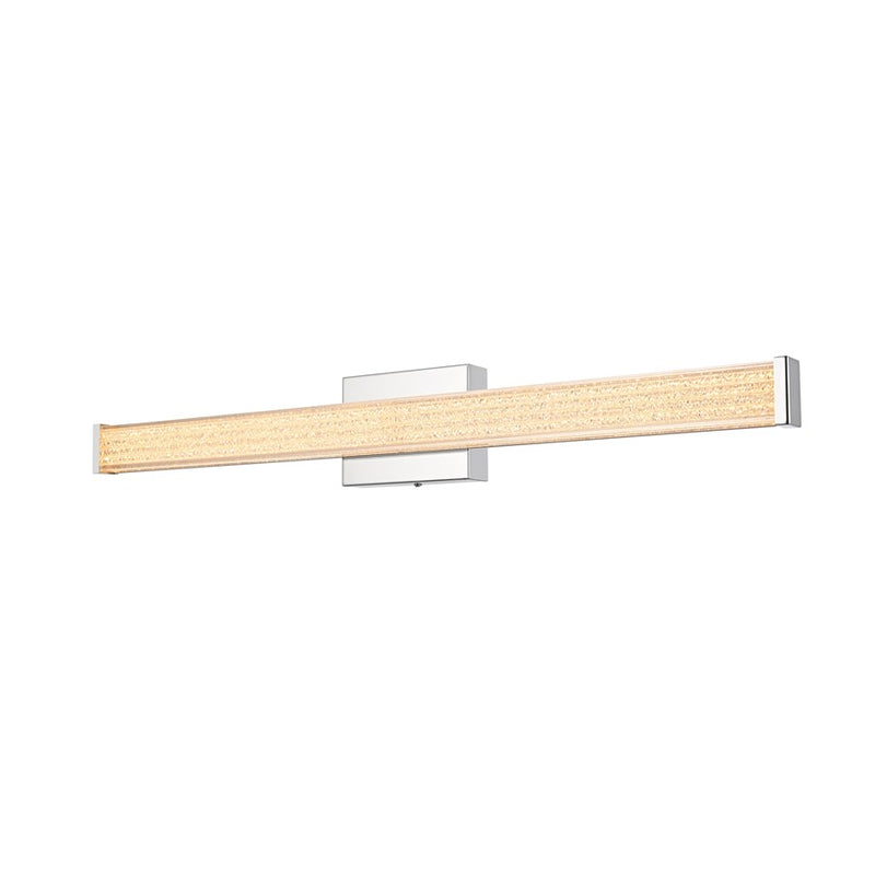 Living District Jaxx 1 Light 31" Wall Sconce, Chrome/Clear