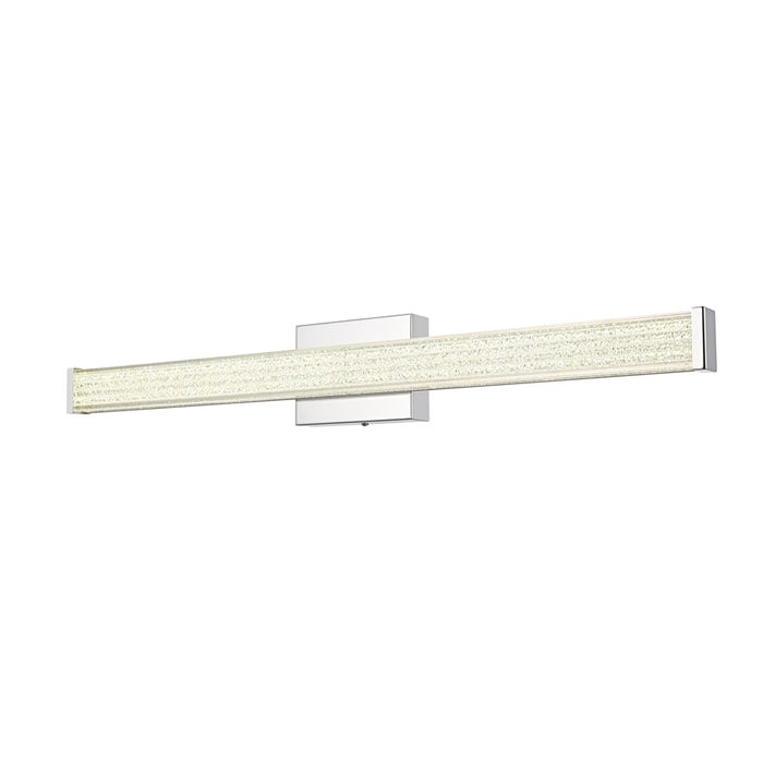 Living District Jaxx 1 Light 31" Wall Sconce, Chrome/Clear