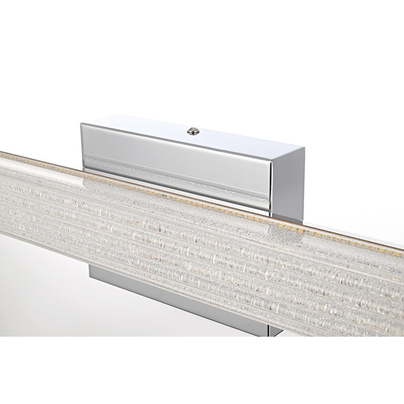 Living District Jaxx 1 Light 31" Wall Sconce, Chrome/Clear