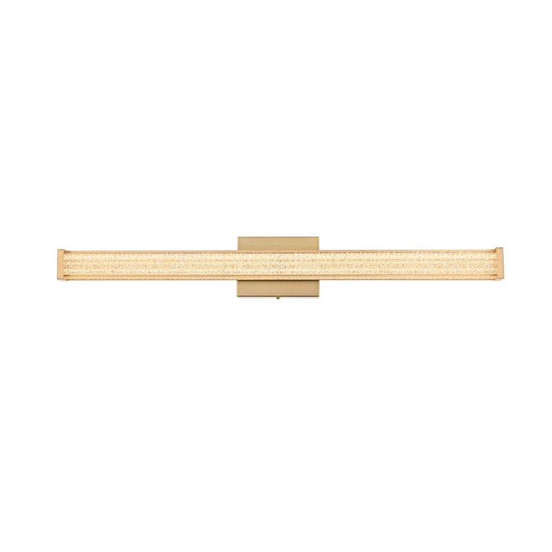 Living District Jaxx 1 Light 31" Wall Sconce, Satin Gold/Clear
