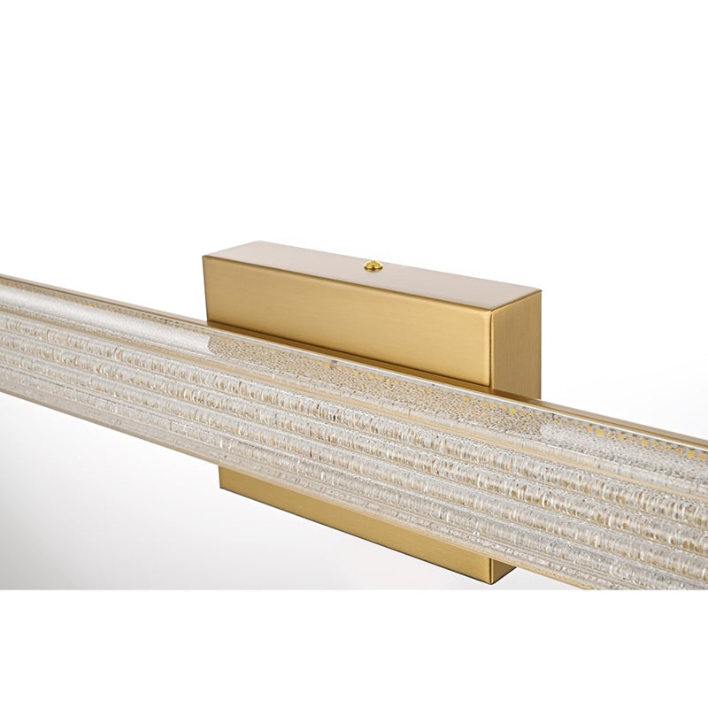 Living District Jaxx 1 Light 31" Wall Sconce, Satin Gold/Clear