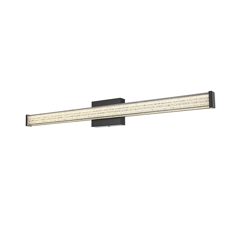 Living District Jaxx 1 Light 36" Wall Sconce, Black/Clear
