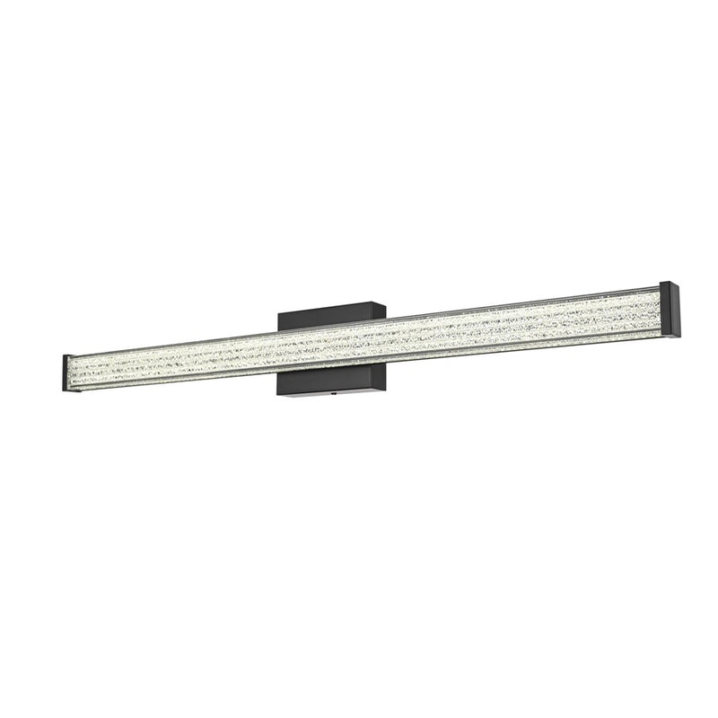 Living District Jaxx 1 Light 36" Wall Sconce, Black/Clear