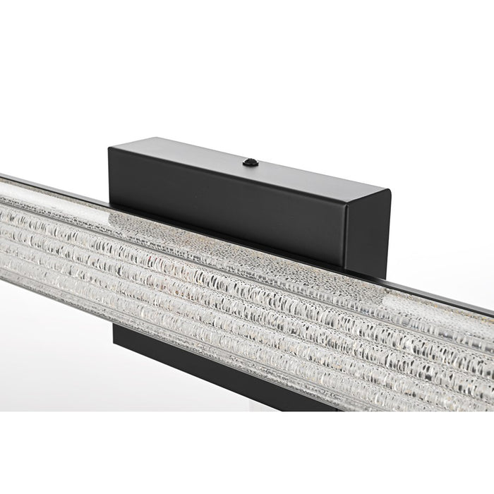 Living District Jaxx 1 Light 36" Wall Sconce, Black/Clear