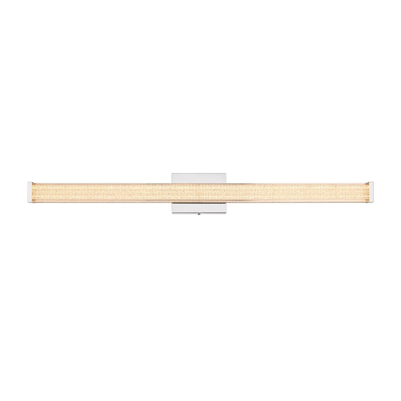 Living District Jaxx 1 Light 36" Wall Sconce, Chrome/Clear