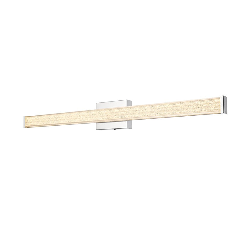 Living District Jaxx 1 Light 36" Wall Sconce, Chrome/Clear