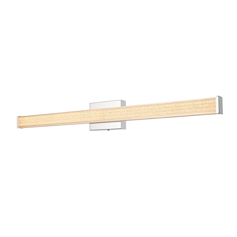 Living District Jaxx 1 Light 36" Wall Sconce, Chrome/Clear