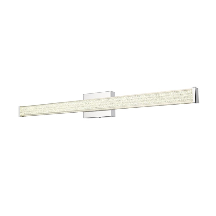 Living District Jaxx 1 Light 36" Wall Sconce, Chrome/Clear