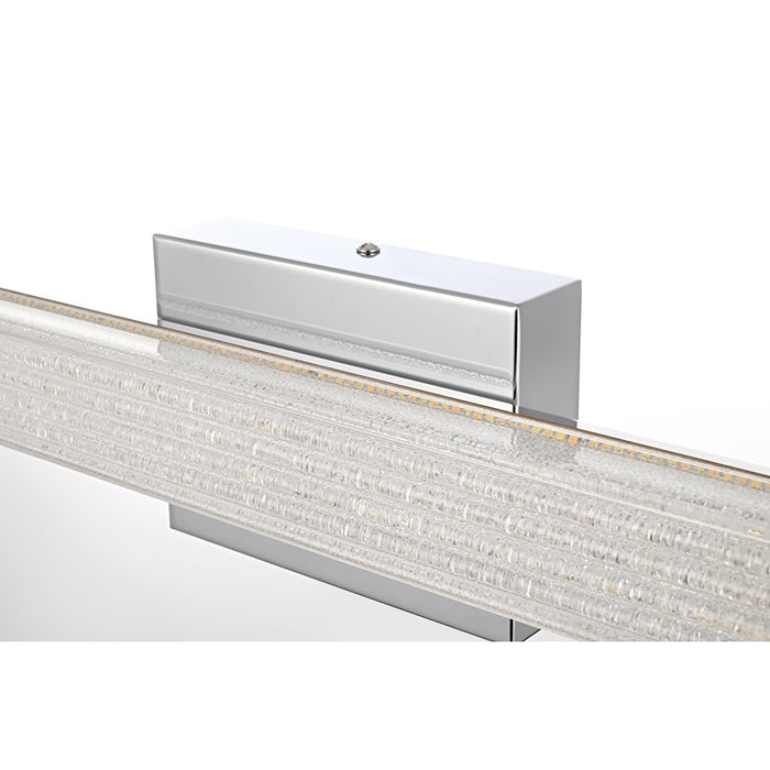 Living District Jaxx 1 Light 36" Wall Sconce, Chrome/Clear