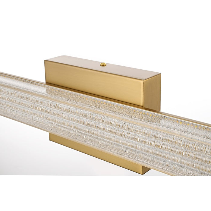 Living District Jaxx 1 Light 36" Wall Sconce, Satin Gold/Clear