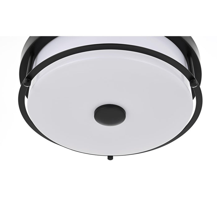 Living District Kolson 1 Light 12" Flush Mount, Black/Clear