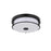 Living District Kolson 1 Light 12" Flush Mount, Black/Clear