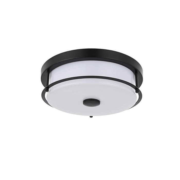 Living District Kolson 1 Light 12" Flush Mount, Black/Clear