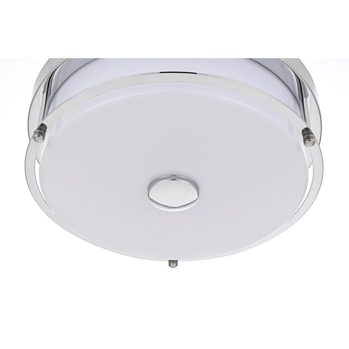 Living District Kolson 1 Light 12" Flush Mount, Chrome/Clear