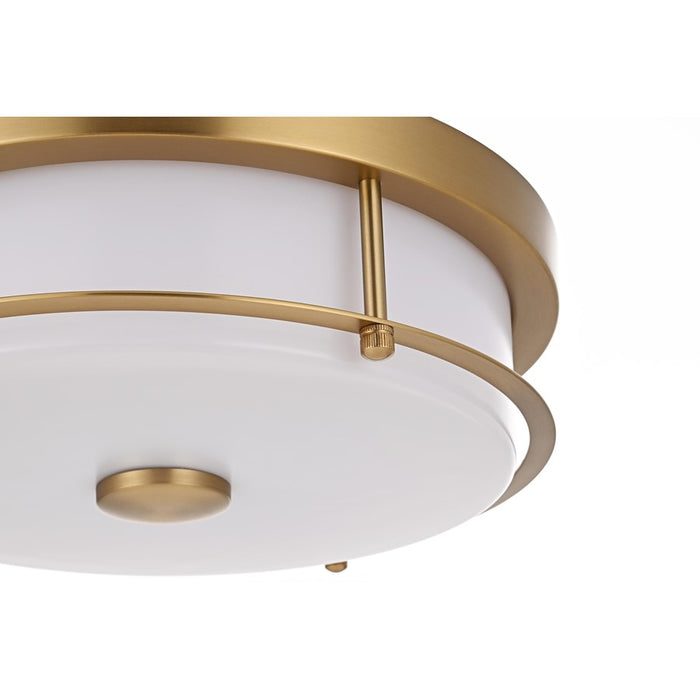 Living District Kolson 1 Light 12" Flush Mount, Satin Gold/Clear