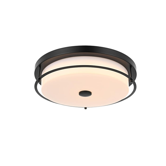 Living District Kolson 1 Light 16" Flush Mount, Black/Clear