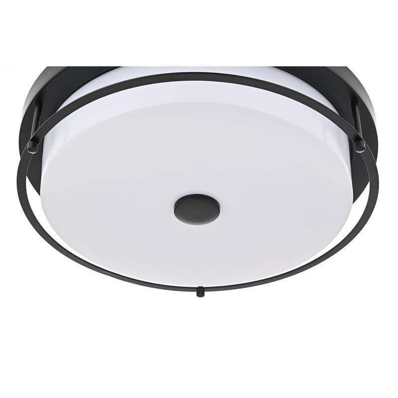 Living District Kolson 1 Light 16" Flush Mount, Black/Clear