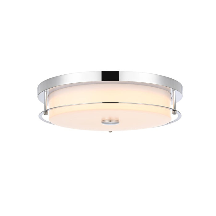 Living District Kolson 1 Light 16" Flush mount, Chrome/Clear - LD304F16C