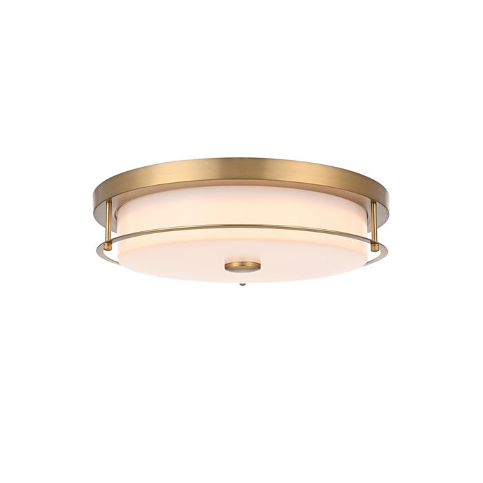 Living District Kolson 1 Light 16" Flush mount, Satin Gold/Clear - LD304F16SG