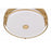 Living District Kolson 1 Light 16" Flush Mount, Satin Gold/Clear