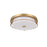 Living District Kolson 1 Light 16" Flush Mount, Satin Gold/Clear