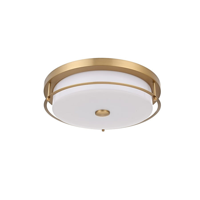 Living District Kolson 1 Light 16" Flush Mount, Satin Gold/Clear