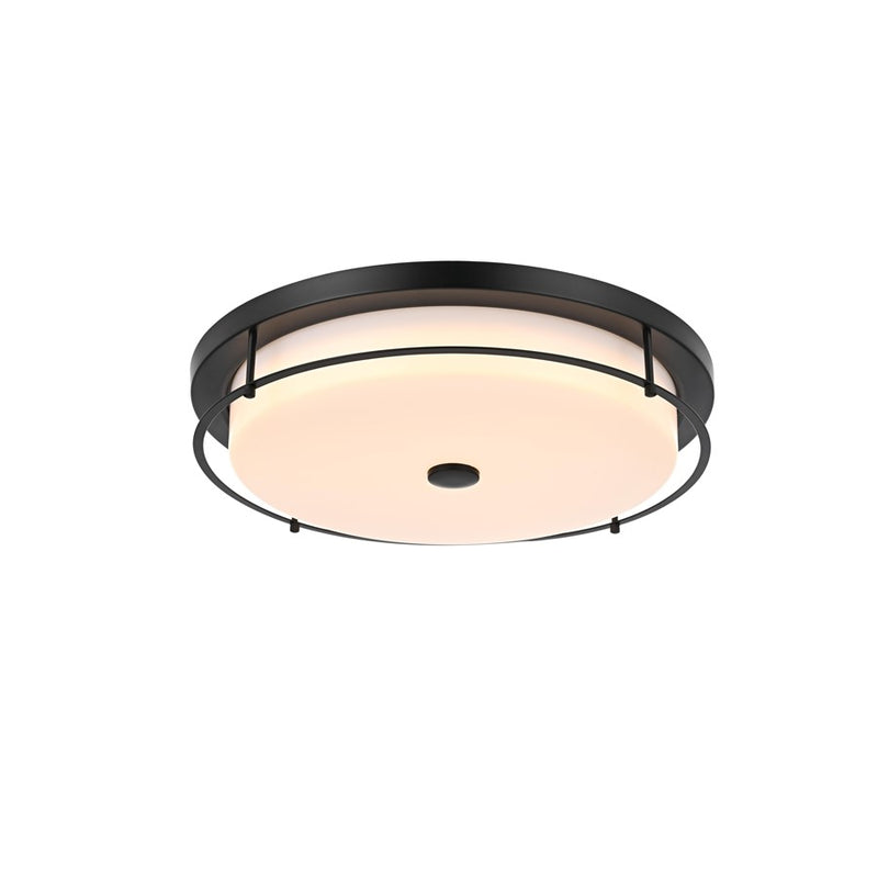 Living District Kolson 1 Light 20" Flush Mount, Black/Clear