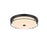 Living District Kolson 1 Light 20" Flush Mount, Black/Clear