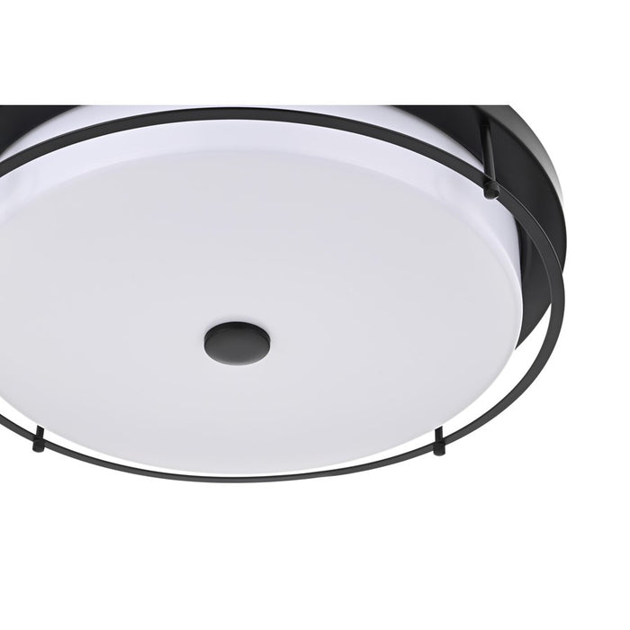 Living District Kolson 1 Light 20" Flush Mount, Black/Clear