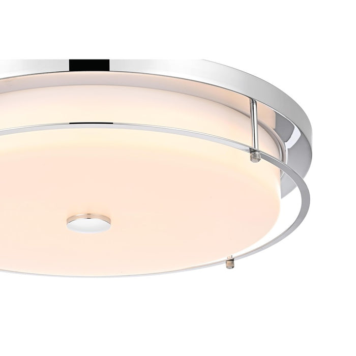 Living District Kolson 1 Light 20" Flush Mount, Chrome/Clear