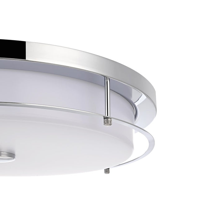 Living District Kolson 1 Light 20" Flush Mount, Chrome/Clear