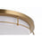 Living District Kolson 1 Light 20" Flush Mount, Satin Gold/Clear