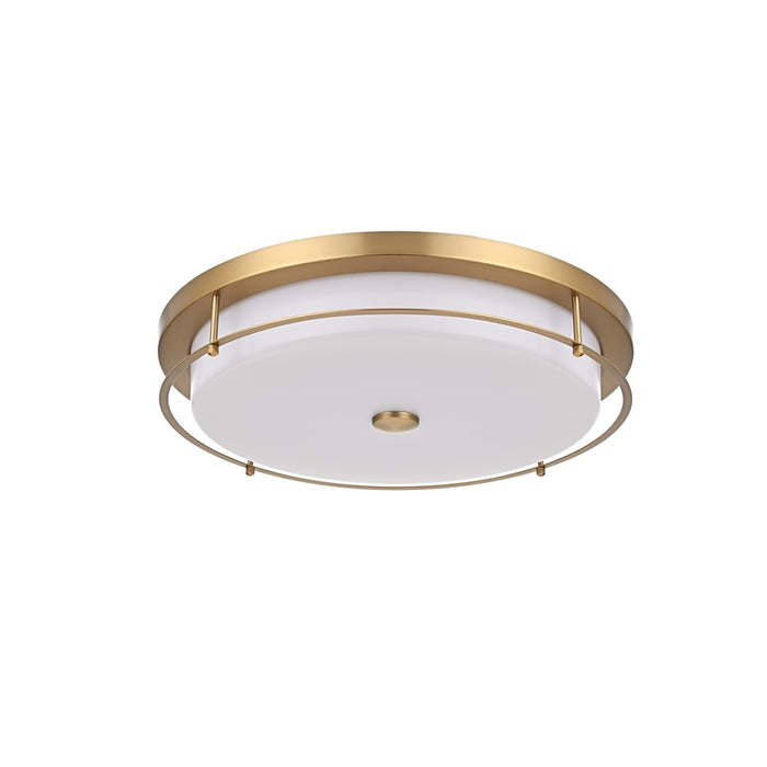 Living District Kolson 1 Light 20" Flush Mount, Satin Gold/Clear