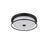 Living District Kolson Light 16" Flush Mount, Black/White