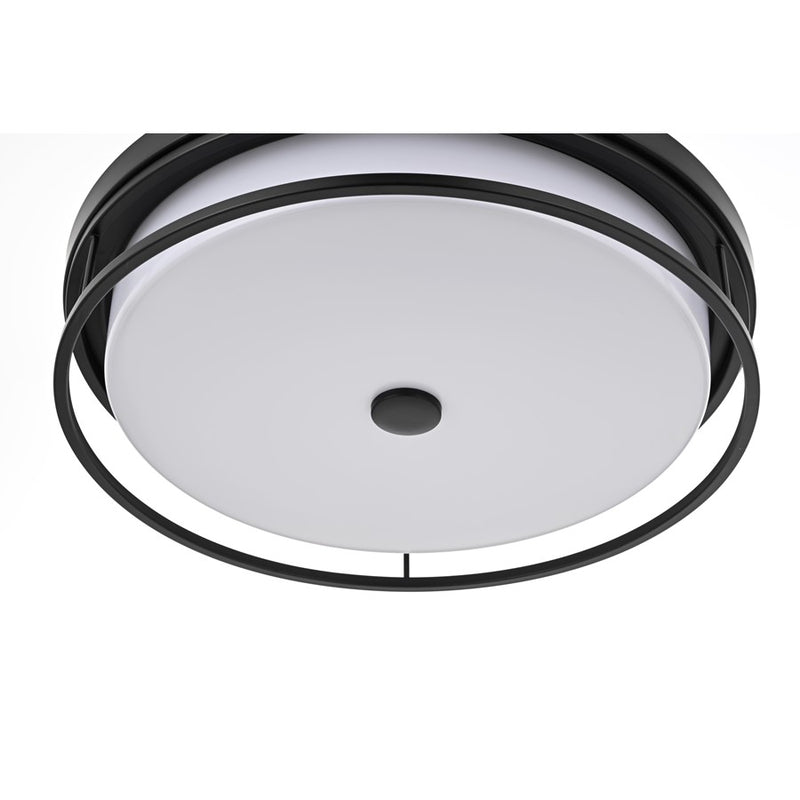 Living District Kolson Light 20" Flush Mount, Black/White