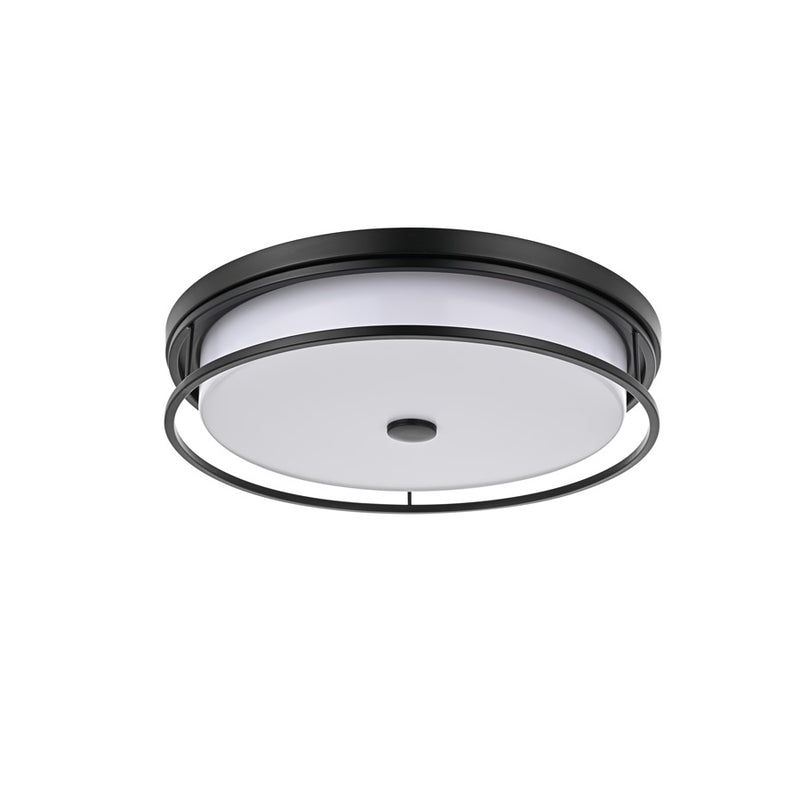 Living District Kolson Light 20" Flush Mount, Black/White
