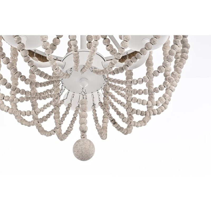 Living District Jolie 3 Light 16" Pendant, Antique White