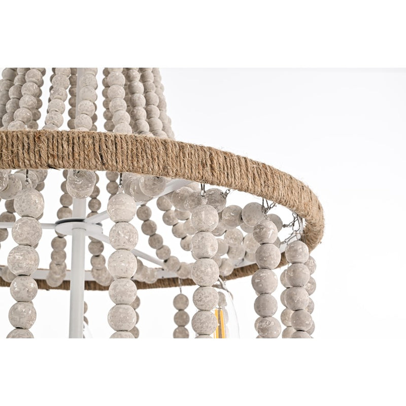 Living District Jolie 3 Light 16" Pendant, Antique White