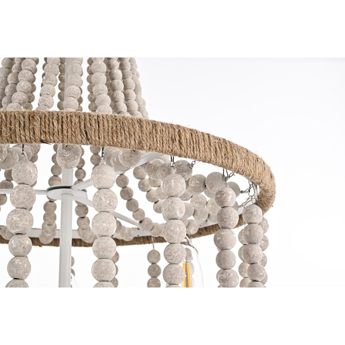 Living District Jolie 3 Light 16" Pendant, Antique White