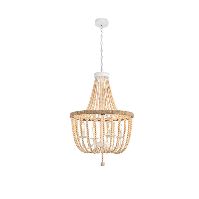 Living District Jolie 4 Light 20" Pendant, Beige - LD306D20BG