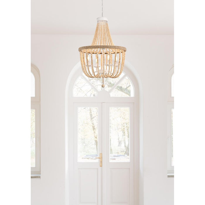 Living District Jolie 4 Light 20" Pendant, Beige