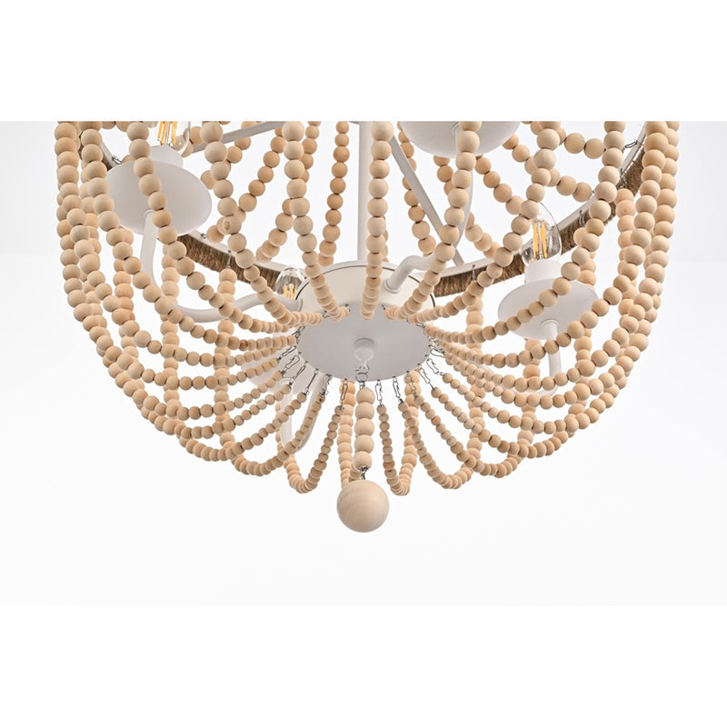 Living District Jolie 4 Light 20" Pendant, Beige